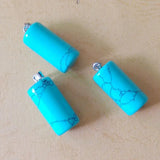 50pcs Stone Cylinder Charms Pendants for Jewelry Making