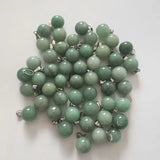 50pcs Green Aventurine Stones Charms Pendants for Necklace Making