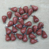 50pcs Sand Stone Water Drop Pendants for Men and Women Jewelry