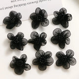 50pcs Flowers Shape Polyester DIY Jewelry Earring/Hair Accessory