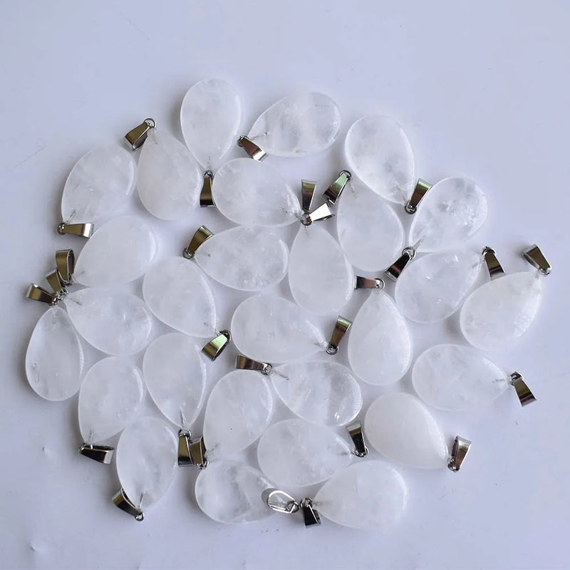 50pcs Water Drop Shape Crystal Pendants for Necklaces Making