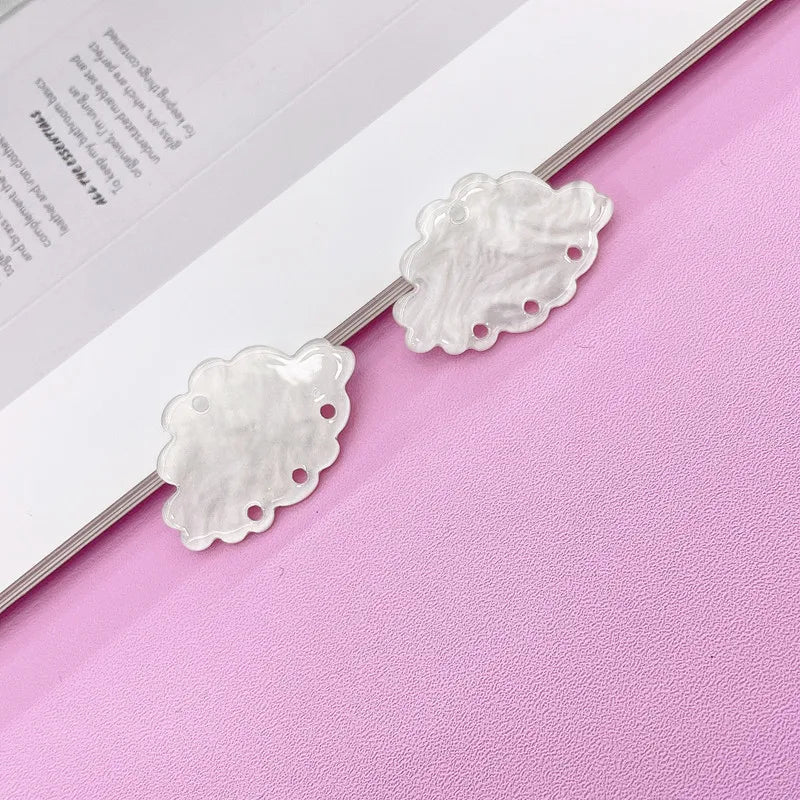 50pcs Water Ripples Cloud Ghost Acrylic Beads DIY Earring/Garment Accessory