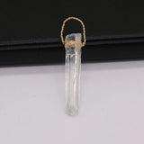Natural Clear Quartz Crystal Point Pendulum for DIY Necklace Jewelry