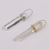 Natural Clear Quartz Crystal Point Pendulum for DIY Necklace Jewelry