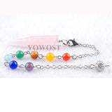5Pcs 7 Chakra Pendulum Reiki Healing Pendants For Dowsing Divination
