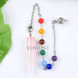 5Pcs 7 Chakra Pendulum Reiki Healing Pendants For Dowsing Divination