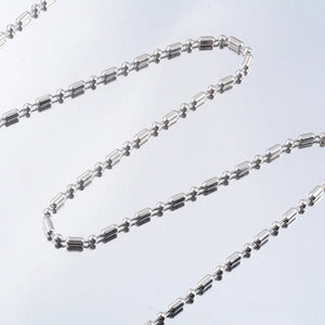 5Pcs Stainless Steel Long Beaded Chain Link Silver Choker DIY Jewelry Findings