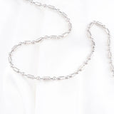 5Pcs Stainless Steel Long Beaded Chain Link Silver Choker DIY Jewelry Findings