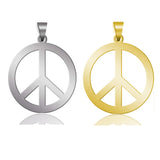 5Pcs Stainless Steel Peace Symbol Pendant Tag for DIY Necklace