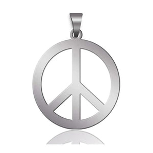5Pcs Stainless Steel Peace Symbol Pendant Tag for DIY Necklace