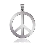 5Pcs Stainless Steel Peace Symbol Pendant Tag for DIY Necklace