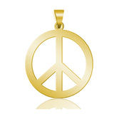 5Pcs Stainless Steel Peace Symbol Pendant Tag for DIY Necklace