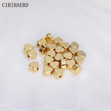 5mm Heart Spacer Beads 14K Plated DIY Bracelet Jewelry Accessories