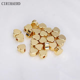 5mm Heart Spacer Beads 14K Plated DIY Bracelet Jewelry Accessories