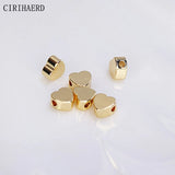 5mm Heart Spacer Beads 14K Plated DIY Bracelet Jewelry Accessories