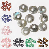 5pcs 18mm Natural Stone Agate Donut Charms for Jewelry Making