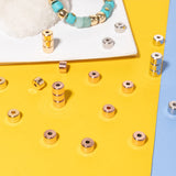 5pcs 6x8mm Round Tube Beads Silver Flat Surface Charms Jewelry Accessory