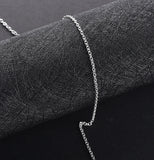 5pcs 925 Silver Necklace 16-24 Inch 1mm Fine Chain O-Chain Jewelry Gift
