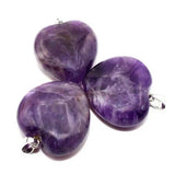 5pcs Amethyst Heart-shaped Pendant Women Reiki Tibetan Charms Beads Gift Cross