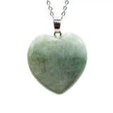 5pcs Green Jade Heart-shaped Lucky Pendant Craft Healing Gift