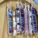5pcs Natural Pearl Pendants Stone Bead Charm Jewelry DIY Necklace Earrings