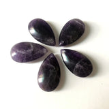 5pcs Amethyst Quartz Drop Pendant 35mm Gem Stone Bead Pendant Jewelry