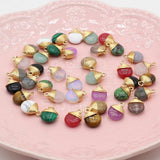 5pcs Natural Stone Small Pendant for DIY Jewelry Making