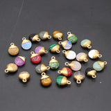 5pcs Natural Stone Small Pendant for DIY Jewelry Making