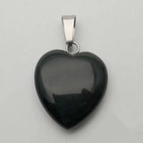5pcs Agate Lucky Heart-shaped Pendant Silver Craft Quartz Chakra Healing