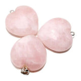 5pcs Pink Quartz Lucky Heart Pendant Choker Steel Jewelry