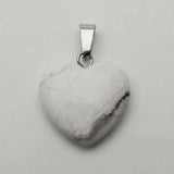 5pcs Natural Turquoise Heart-shaped Pendant Crystal Chain Women Necklace