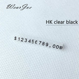 5pcs Mini Acrylic Combined Tag Euro HK US Dollar Adjustable Number Pricing Label