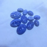 5pcs Natural Lace Agate,Blue Chalcedony Bead Cabochons Oval Gem stone Ring Face
