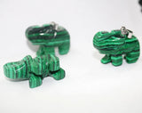 5pcs Natural Red Agates Crystal Stone Pink Crystal Hand-Carved Elephant Pendant