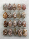 5pcs Polished Labradorite Gem Stone Bead Pendant 30-45mm