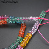5strands/lot 3x6mm Mult Tourmaline Glass Crystal Beads DIY Necklace