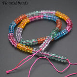 5strands/lot 3x6mm Mult Tourmaline Glass Crystal Beads DIY Necklace