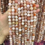 6-10mm Sakura Cherry Blossom Agate Loose Beads Mixed Charms Stones
