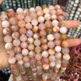 6-10mm Sakura Cherry Blossom Agate Loose Beads Mixed Charms Stones