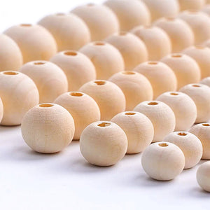 6-30mm Natural Wood Beads Spacer Beads for Jewelry Making