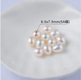 6.5x7.5mm Freshwater Pearl Oval Beads Jewelry