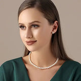 6-7mm Freshwater Pearl Necklace, Sterling Silver Choker