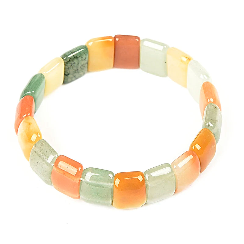 7-color Gemstone Bracelet 7.5in Thin Pretty DIY Jewelry Female H204