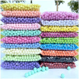 Multicolor Acrylic Solid Beads 6/8/10/12mm DIY Jewelry Accessory