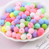 Multicolor Acrylic Round Beads DIY Jewelry Making Accessories