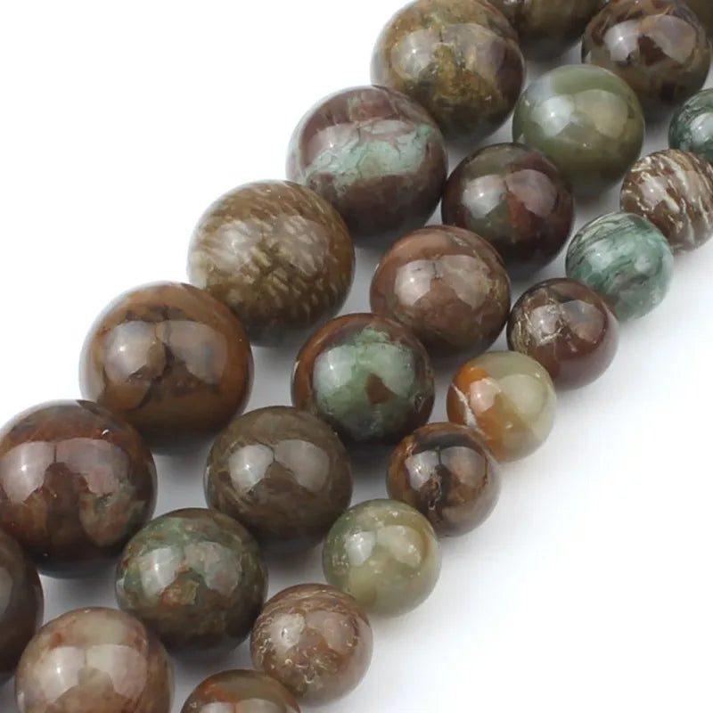 6 8 10 mm Snake Skin Stone Charms Beads for Jewelry Making 15 inch