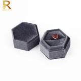 Vintage Velvet Ring Box Double Slots Wedding Ring Storage Box