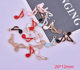 60 Pcs Music Metal Charm Pendants DIY Jewelry Making