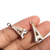 60PCS Eiffel Tower Enamel Charms Oil Drop Plated Jewelry