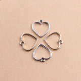 60PCs/Lot 16*16MM Heart Pendant Charms DIY Jewelry Findings